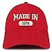 Trendy Apparel Shop Made In 1978 Embroidered 40th Birthday Brushed Cotton Cap - Red