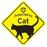 Cat Protected By Cat Sign and caution Gift