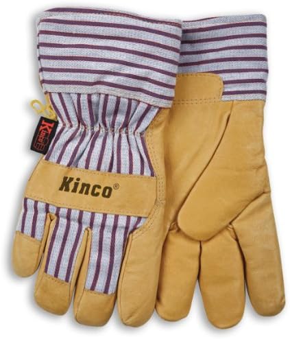 Kinco 1927 Thermal Heatkeep Lined Grain Pigskin Leather Glove, Work, 2X-Large, Palomino (Pack of 6 Pairs)