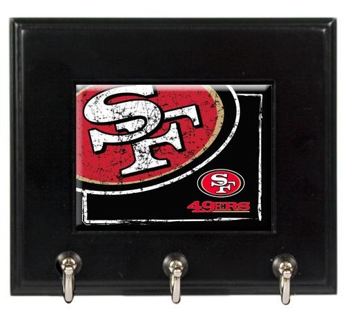 NFL San Francisco 49ers Wood Keyhook Rack