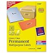 Avery Products - Avery - Permanent I.D. Labels, 1 x 2 5/8, Clear, 300/Pack - Sold As 1 Pack - Create professional, printed-on look for all your identification needs. - Labels virtually disappear on colored and textured surfaces. - Labels will stick and stay on a variety of surfaces. - Easy-to-use templates and software solutions available on the manufacturer's website. - Guaranteed printer performance in HP, Canon, Epson and other popular inkjet and laser printers.