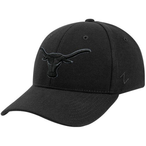 Zephyr Texas Longhorns Black Fadeout Fitted Hat