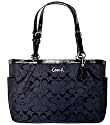 Authentic Coach 12CM Signature Gallery East West Tote Bag 17726 Black