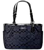 Authentic Coach 12CM Signature Gallery East West Tote Bag 17726 Black