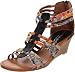 Madden Girl Women's Bizzyy T-Strap Sandal,Black Multi,6.5 M US