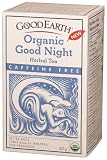 Good Earth Organic Good Night Herbal Tea, Caffeine Free, 18 Count Tea Bags, 1.05-Ounce Boxes (Pack of 6)
