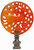American Pride Lampshade Co. FN35-N70, Decorative Finial, Orange Jade Deer