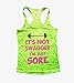 Womens Burnout Tank Top It's Not Swagger Im Just Sore Workout Gym Shirt