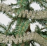 9 Foot Vintage Look Silver Tinsel Garland - Capture the feel of Christmas past with this vintage look silver tinsel garland