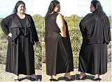 SlinkyBlackFormalEveningDress with SwingJacket