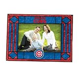Chicago Cubs Art Glass Horizontal Frame