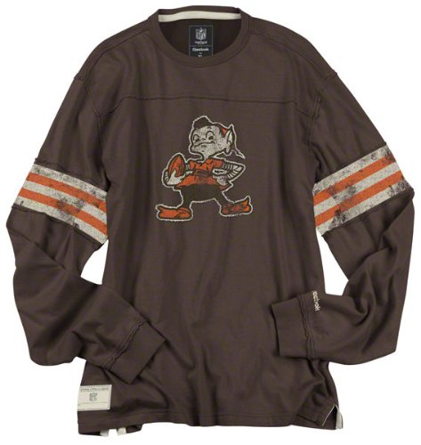 Cleveland Browns Vintage Long Sleeve AppliquÃ© Jersey Crew