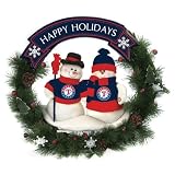 Texas Rangers Team Snowman Christmas Wreath