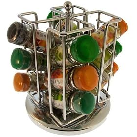 12 Piece Spice Rack carousel with Schwartz spices