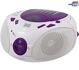 METRONIC Radio CD-MP3 Pop Purple - Violet / Blanc + Bracelet Clé USB Gulli .