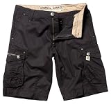 Criminal Damage Mens Cargo Shorts Black