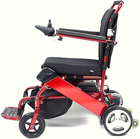 Geo Cruiser Portable Foldable Lightweight Electric Wheelchair (Red)