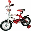 12" Kinderfahrrad St&uuml;tzr&auml;der Kinderrad R&uuml;cktritt rot