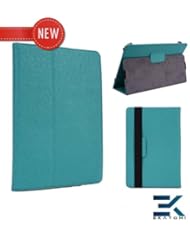 PC Accessory: HP Slate 7 Plus Case / Universal Book Folio 7-inch Tablet Cover with Stand - BLUE GREEN. Bonus Ekatomi Screen Cleaner - Kroo