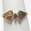 14K Yellow Gold Ruby Ring