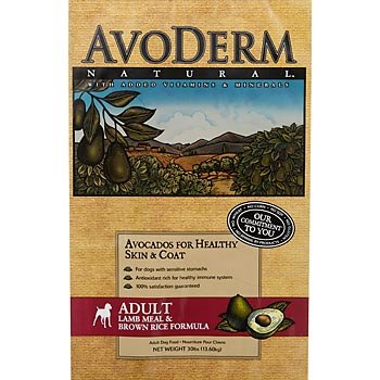 AvoDerm Natural Lamb Meal & Brown Rice Formula Adult Dog Food - 30 Pounds