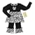 JoJo Designs 2 Piece Long Sleeve Zebra Print Infant Girl Outfit, 18 to 24 Months