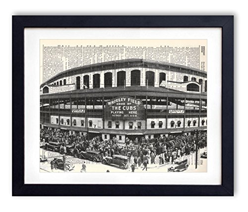 Vintage Wrigley Field Chicago Cubs Dictionary Art Print 8x10