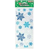 Blue & White Snowflakes Holiday Cellophane Bags, 20ct