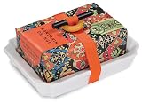 Michel Design Works Mandarin Orange Single Soap On Ceramic Tray, 7-Ounce Packages
