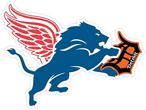 DETROIT Red Wings Lions Tigers Fan Sport Logo 6"x7" Sticker Decal Vinyl