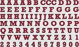 Letter & Number Temporary Tattoo Sets Red
