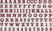 Letter & Number Temporary Tattoo Sets Red