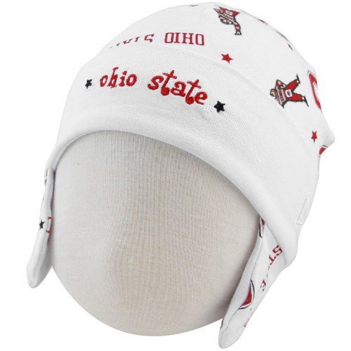 New Era Ohio State Buckeyes Infant White Ski Knit Baby Beanie