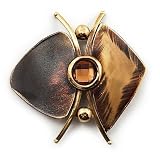 Abstract 'Butterfly' Ethnic Brooch - (handcrafted)