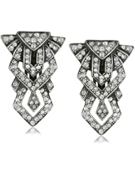 Ben-Amun Jewelry Deco Tower Clip-On Earrings