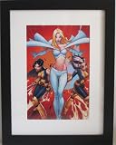 EMMA FROST & X-23 ~ 8X12 ART PRINT (FRAMED at 12X16 w/MATTE) by J. SCOTT CAMPBELL (MARVELous Art)