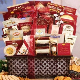 Executives Choice Premium Gourmet Food Gift Basket with Smoked Salmon
