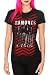 Ramones Black And Red Stripe Girls T-Shirt