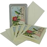 Bird and Flower Cavallini Boxed Cards and Envelopes, Set of 10 with Vintage Look, 3Pack