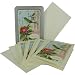 Bird and Flower Cavallini Boxed Cards and Envelopes, Set of 10 with Vintage Look
