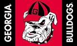 Georgia Bulldogs (Bulldog Head) 3x5 Flag