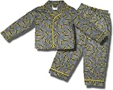 Batman Classic logo all-over flannel coat-style pajamas for Boys