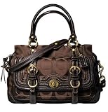Coach Legacy Signature Zip Satchel Bag 12597 Chocolate Brown