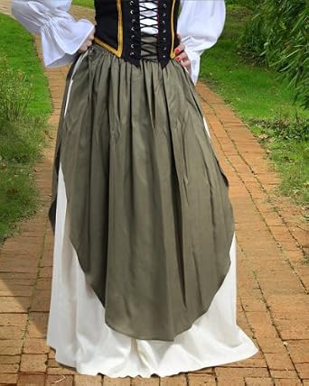 Renaissance Medieval Wench Peasant Costume Skirt with Apron