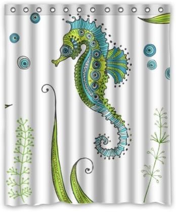 High Quality And New Fashion Seahorse Shower Curtain (60" x 72")
