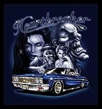 Heartbreaker (Women, Clowns, Cars) Black Wood-Mounted Art Poster Print - 16 X 20