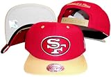 San Francisco 49ers Red/Gold Two Tone Snapback Adjustable Plastic Snap Back Hat / Cap