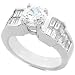 One of a Kind 2 3/4ctw Certified Round Princess & Baguette Diamond Ring in Platinum