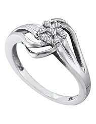 0.05CT DIAMOND FLOWER RING