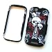 Motorola CLIQ MB200 T-Mobile Rubberized Snap On Protector Hard Case Image Cover Cross 'N Skulls